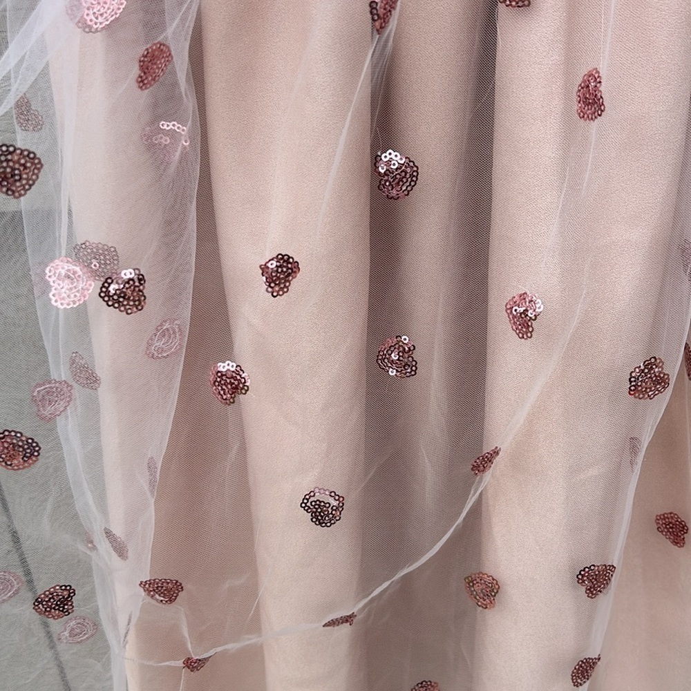 NWT Unique Vintage Magnolia Park Tulle Sequin Hearts Skirt Retro Pinup Feminine - Picture 3 of 7